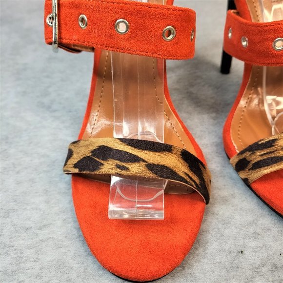 ☆ Cape Robbin 3 Straps Red, Black & Leopard 4.5" Stiletto Heels - Picture 3 of 10